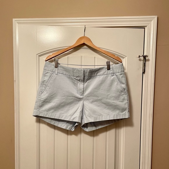 NWT, J. Crew Chino Shorts, Size 12, 4” inseam, light blue - Picture 1 of 4